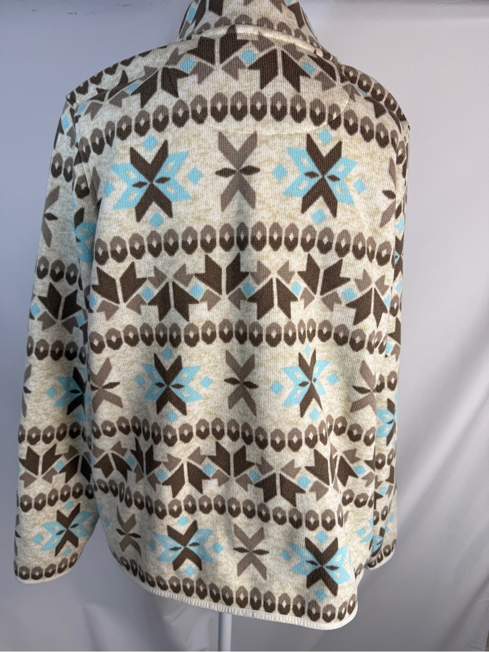 L.L. Bean Nordic Fair Isle Snap Pullover - Picture 5 of 5